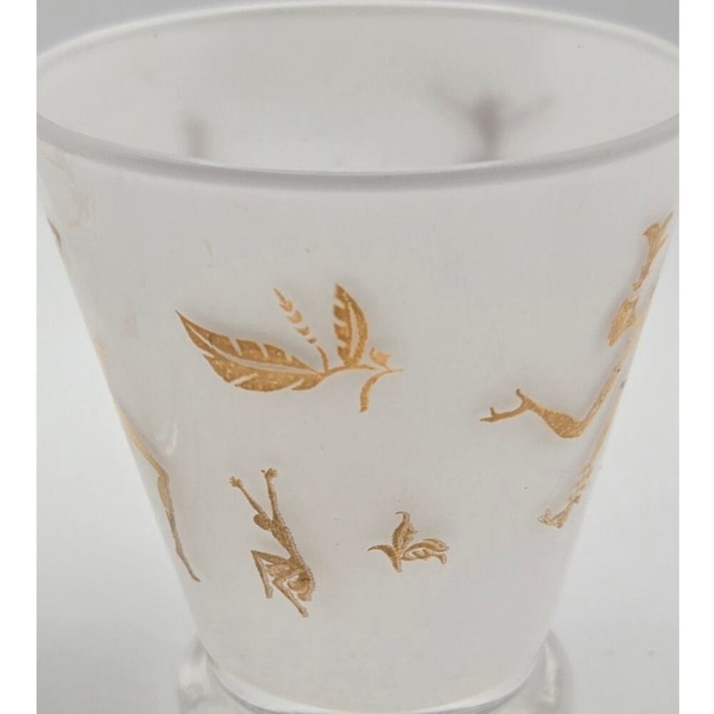 Josephine Baker Art Decor Set of Two Shot White Frosted Glasses - Picture 4 of 6